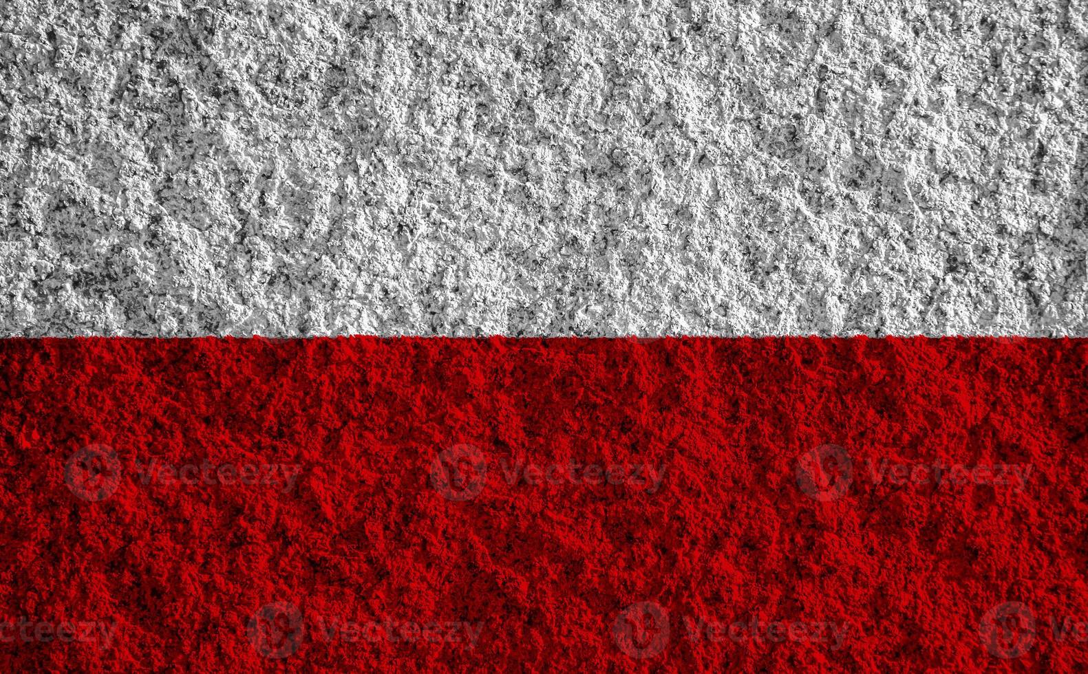 Flag of Poland on a textured background. Concept collage. photo