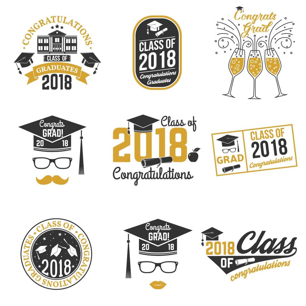 Vector Class of 2018 badge.