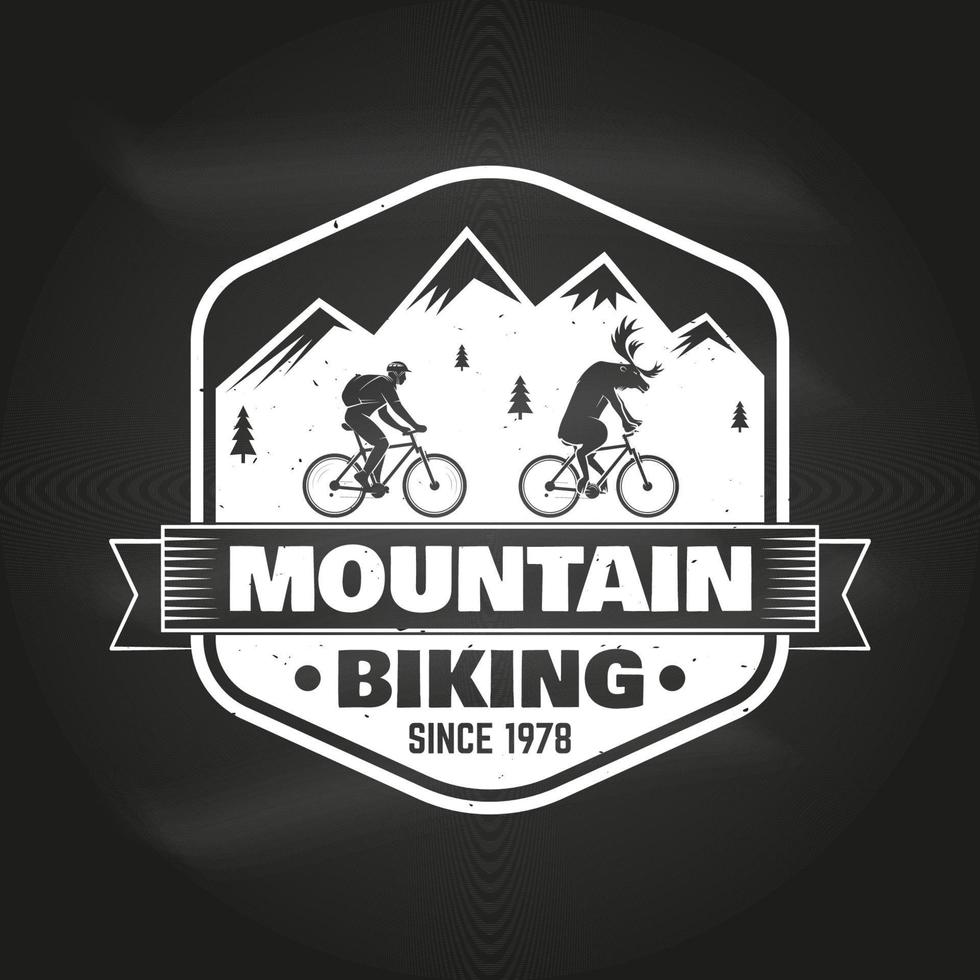 club de ciclismo de montaña. ilustración vectorial vector