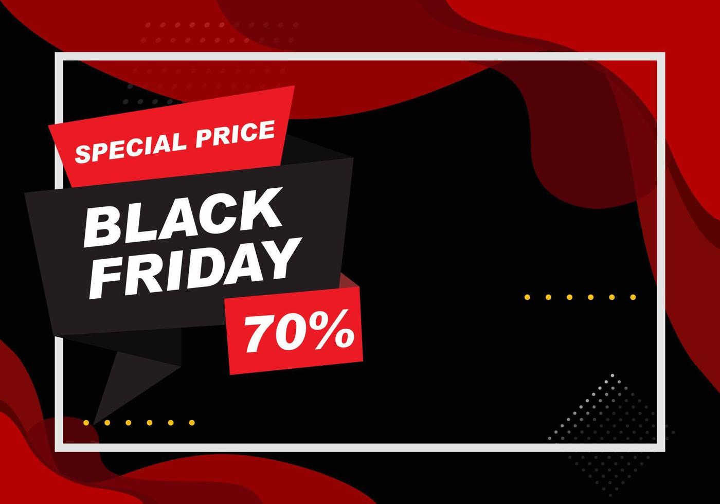 black friday special price with black background vector illustration