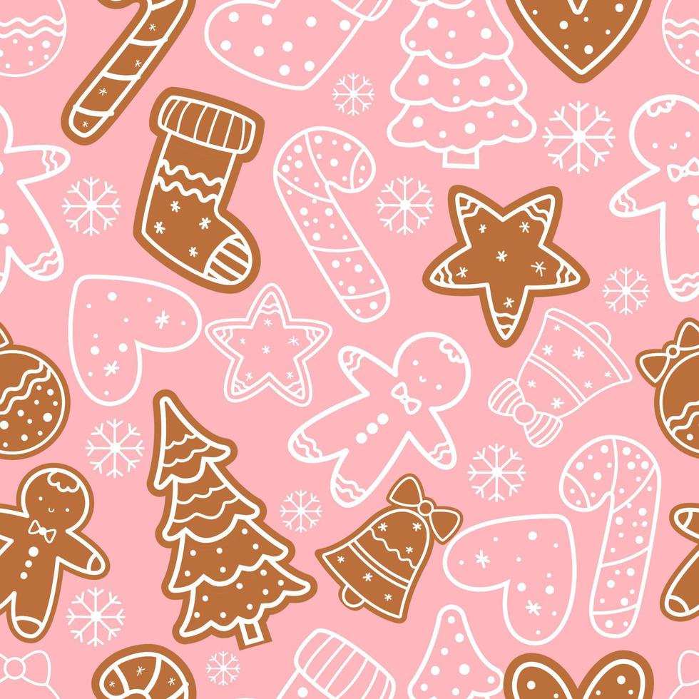 Winter and Christmas Themed Seamless Pattern vector