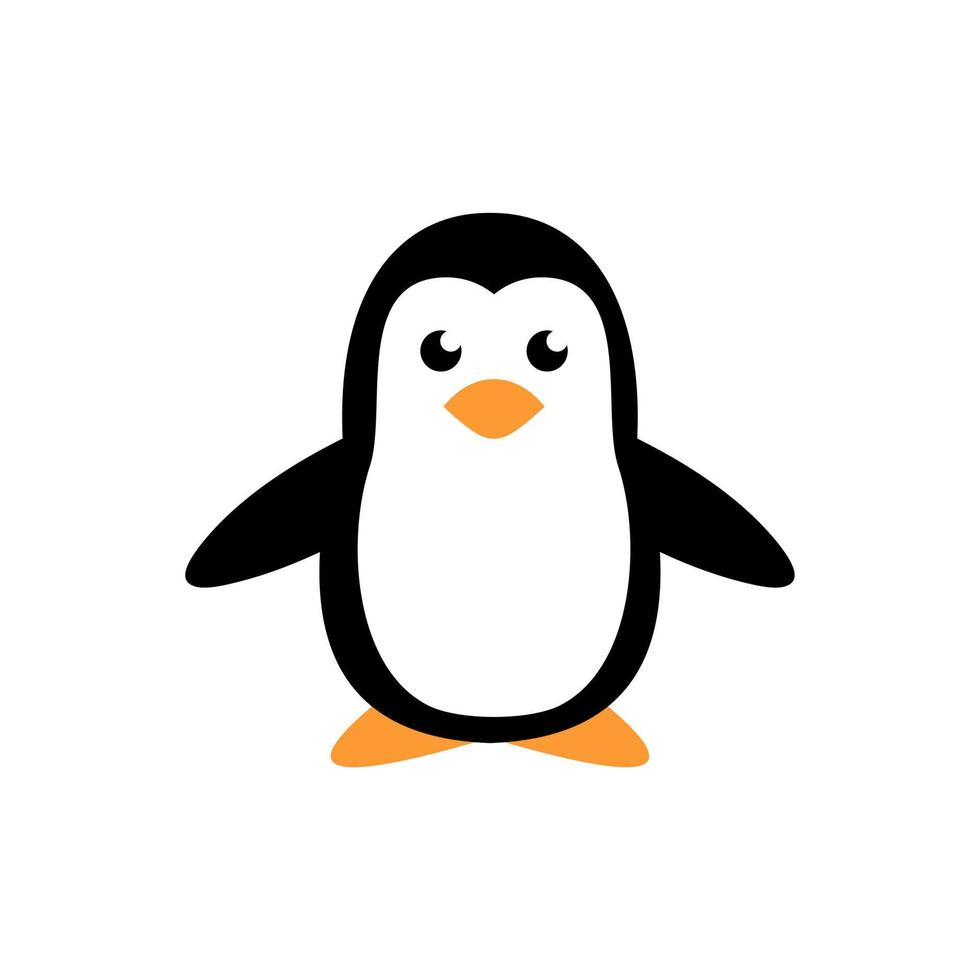 cute penguin logo vector