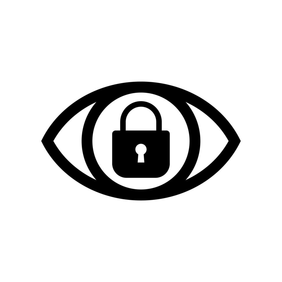 eye lock icon vector