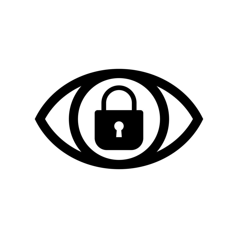 eye lock icon vector