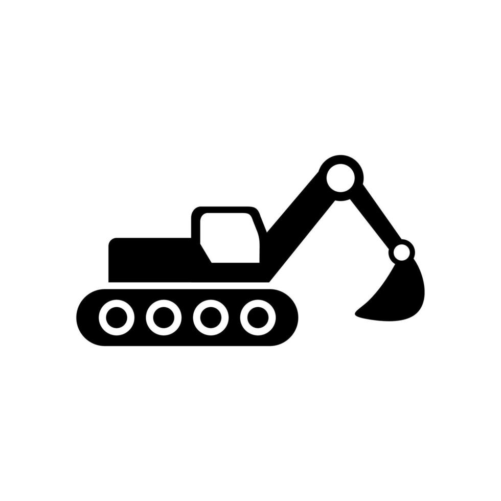 Excavator icon vector