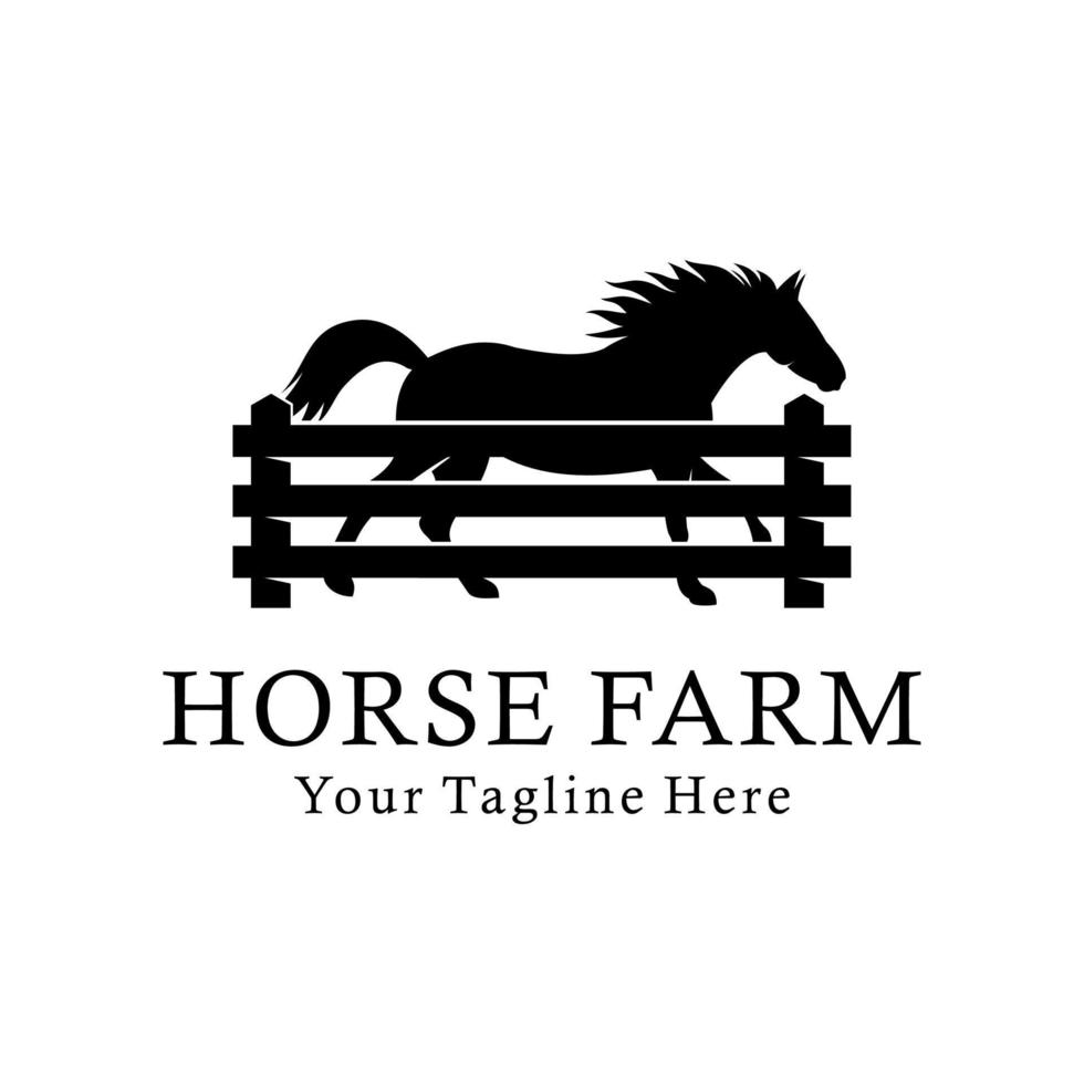 logotipo fresco de la granja de ganado vector