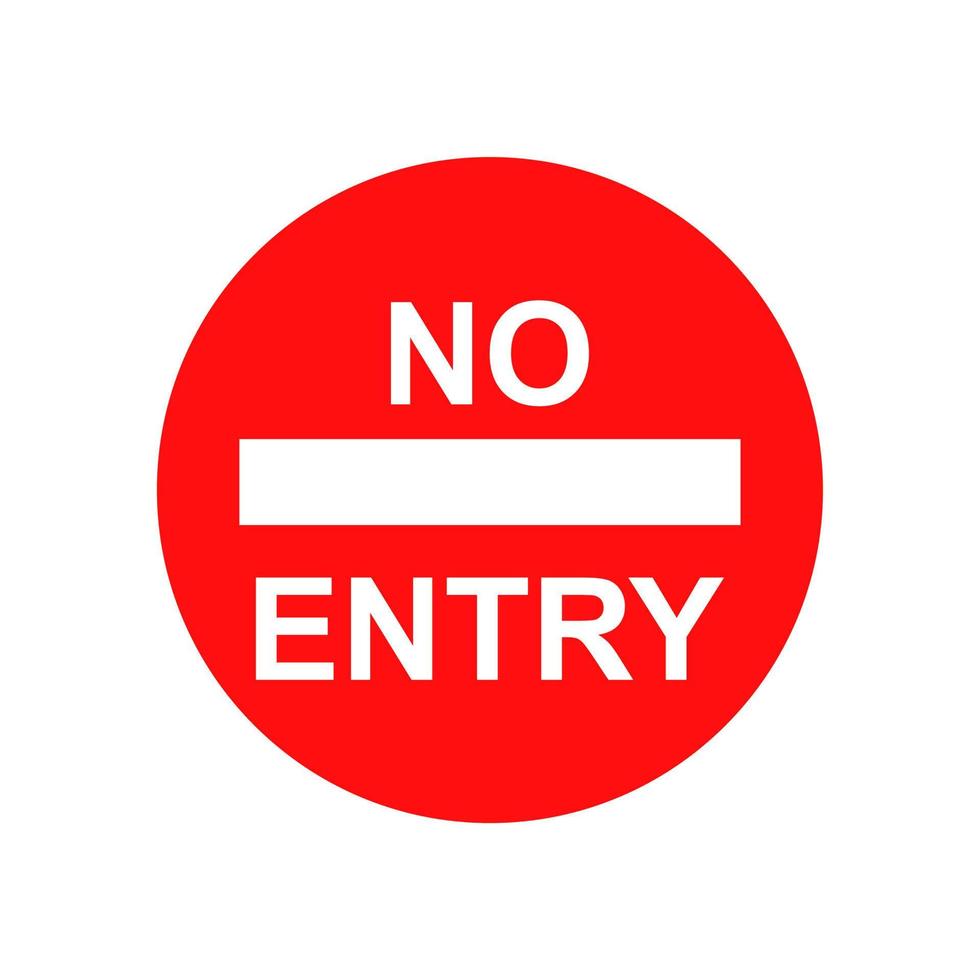 No entry sign vector