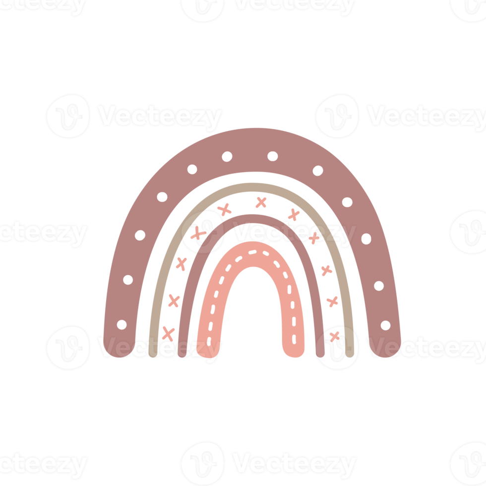 boho arco-íris. arco-íris pintado à mão pastel para decoração de parede de berçário png