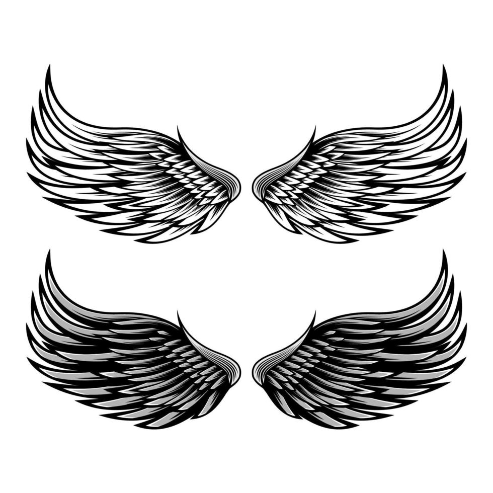 ilustración de diseño de vector de alas