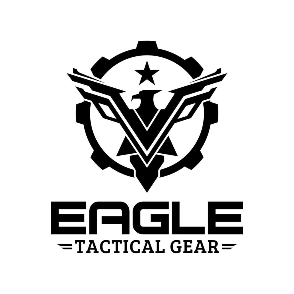 Eagle tactical gear vector logo design illustration template 14536344