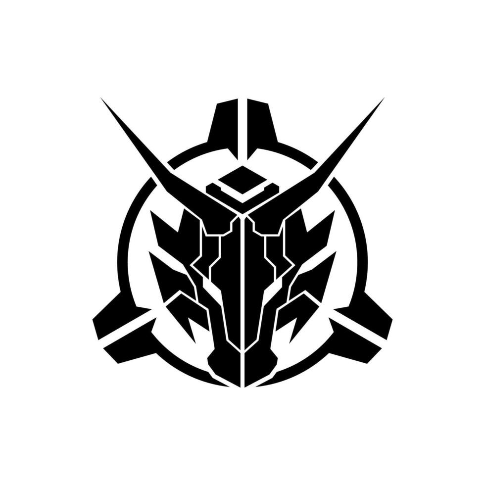 Dragon Head in scope military tactical logo vector