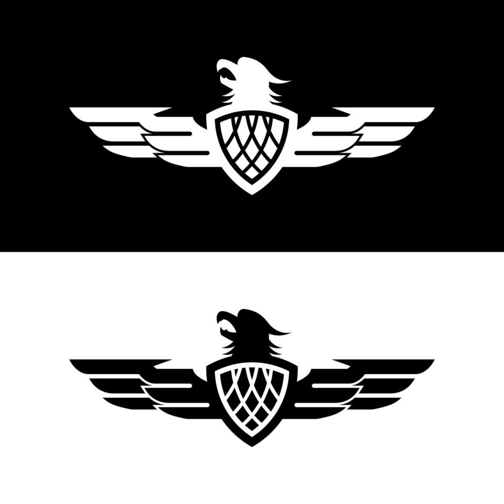 Ilustración de vector de diseño de logotipo militar de águila táctica