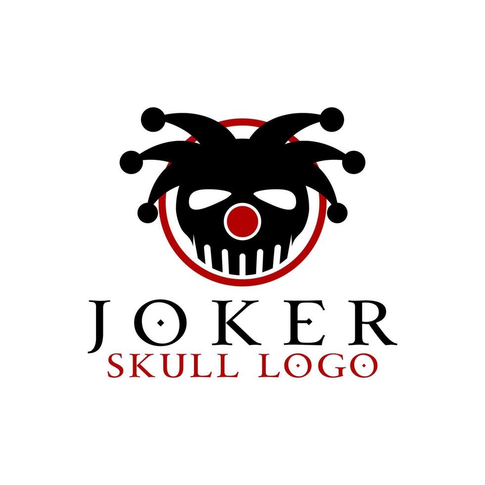 Joker Skull logo design icon vector