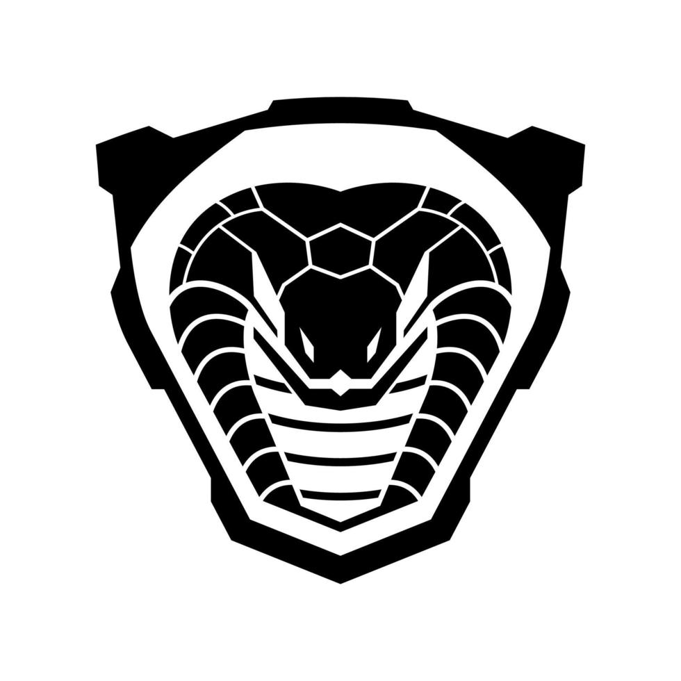 plantilla de logotipo de insignia militar cobra vector