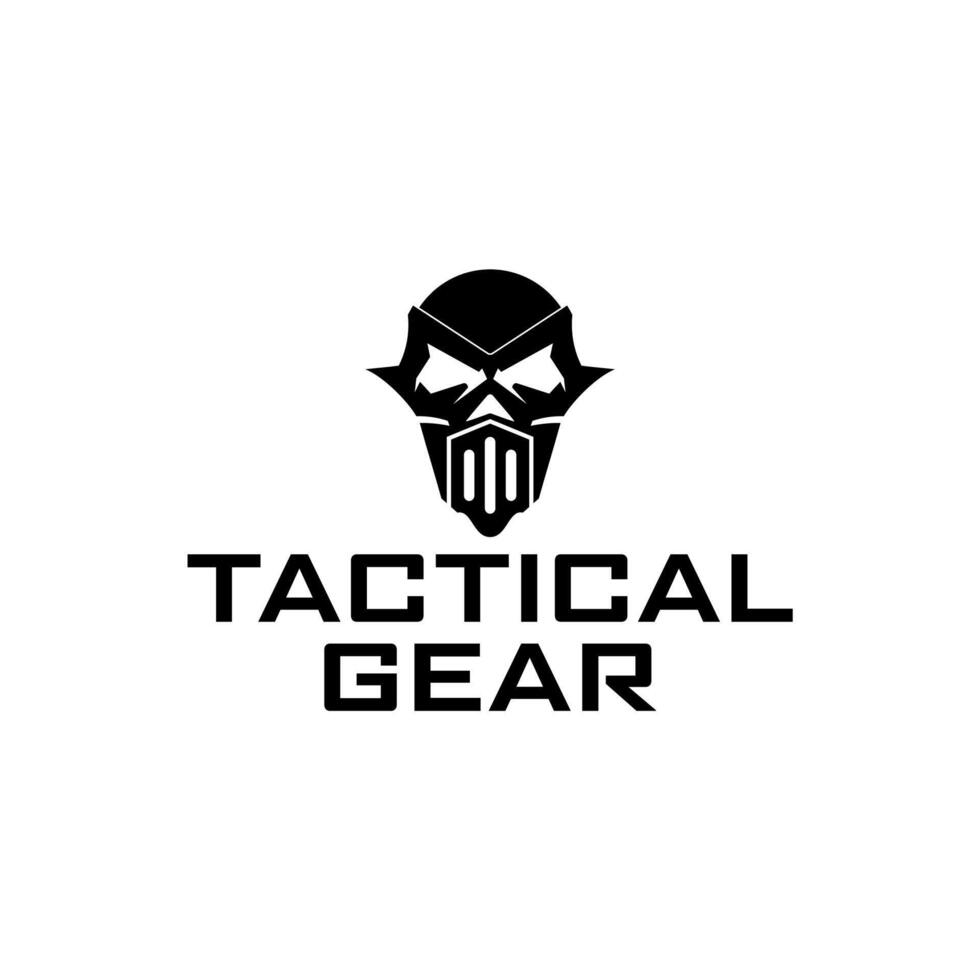 mask tactical gear  logo design vector