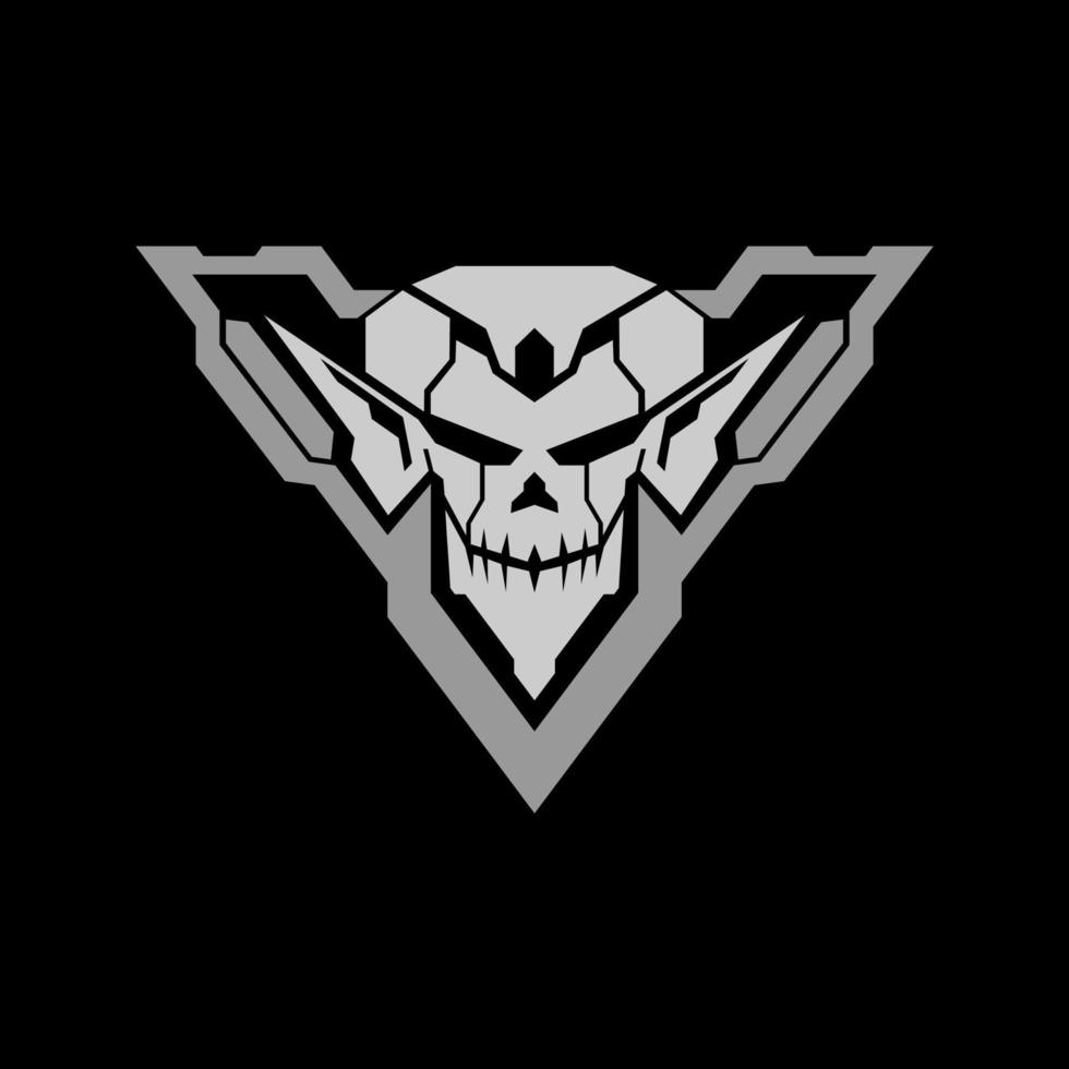 Tactical Skull badge Logo design Vector illustration