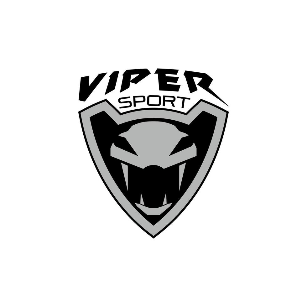 Viper sport badge logo design vector