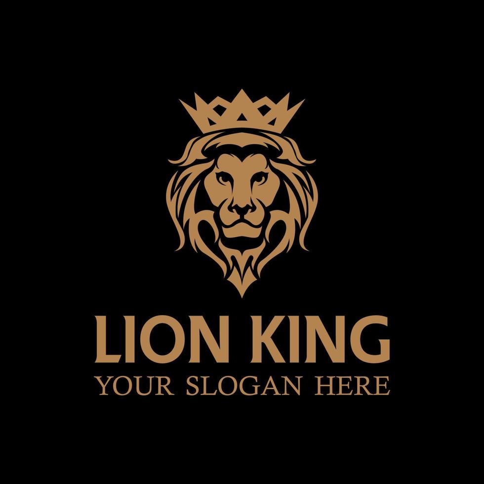 Royal Lion King Crown vector  logo design illustration template