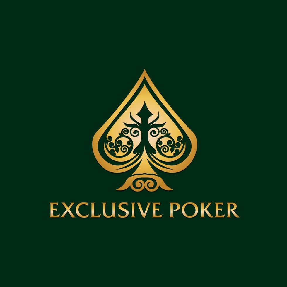 Exclusive Poker logo vector design template gambling