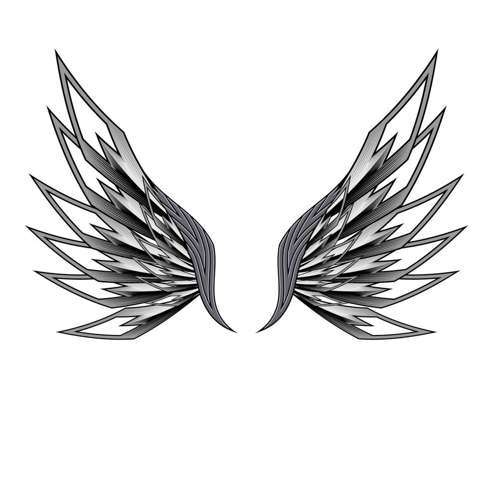 diseño de plantilla de vector de alas malvadas
