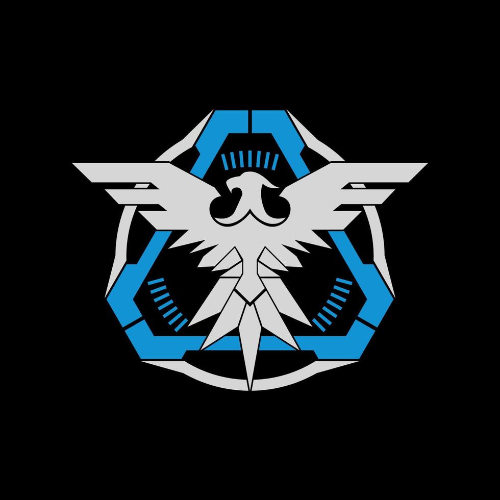logotipo del escuadrón de la fuerza aérea del águila táctica vector