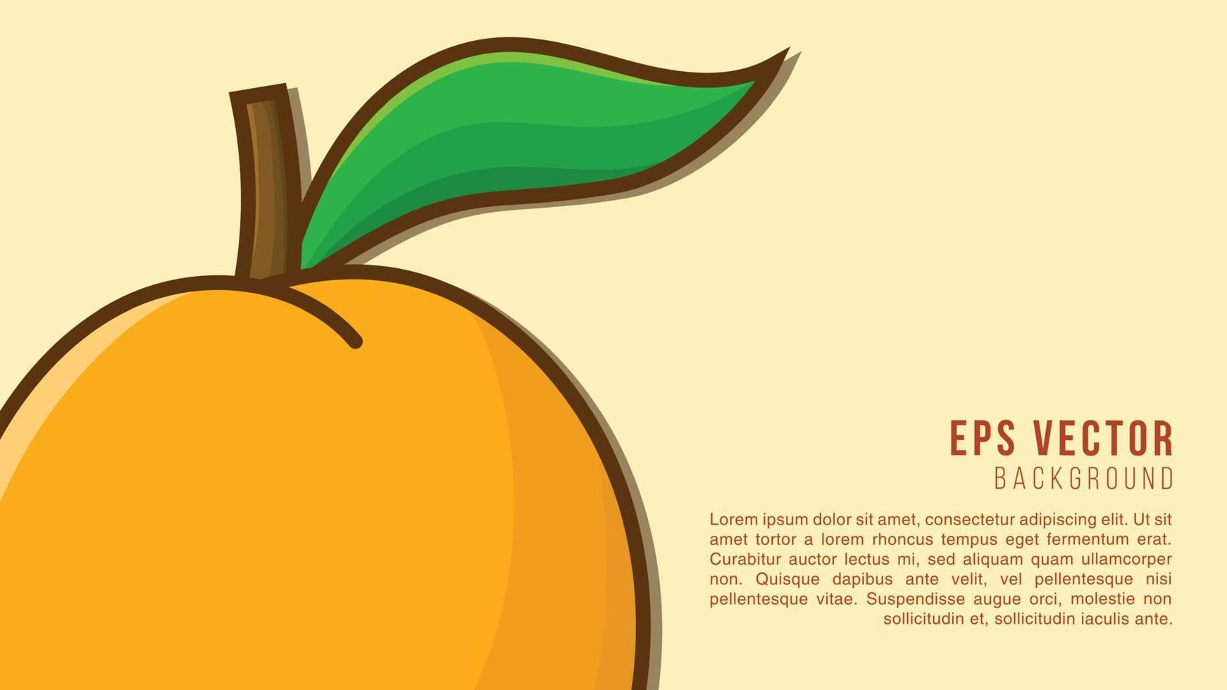 Orange Fruit Shape Background Abstract EPS Vector