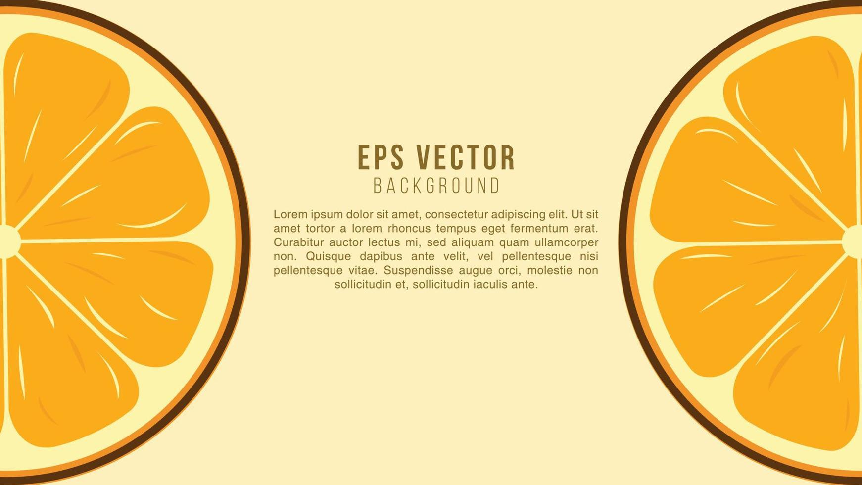 Orange Fruit Shape Background Abstract EPS Vector