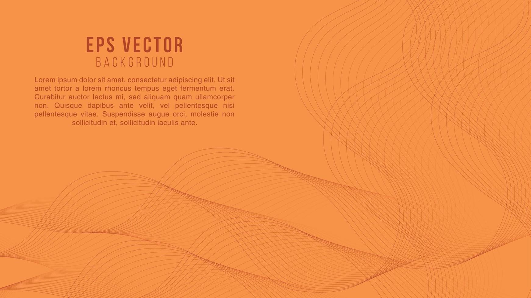 Orange Line Art Background Abstract EPS Vector