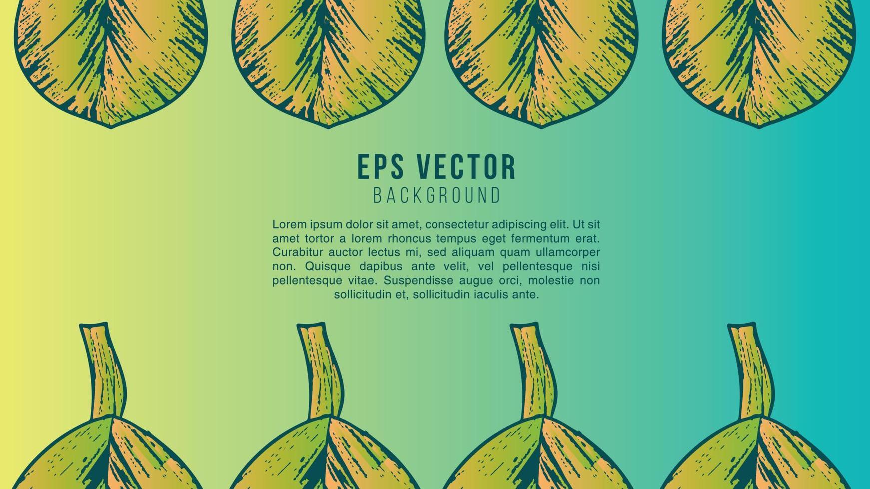 Green Yellow Gradient Leaves Shape Background Abstract EPS Vector
