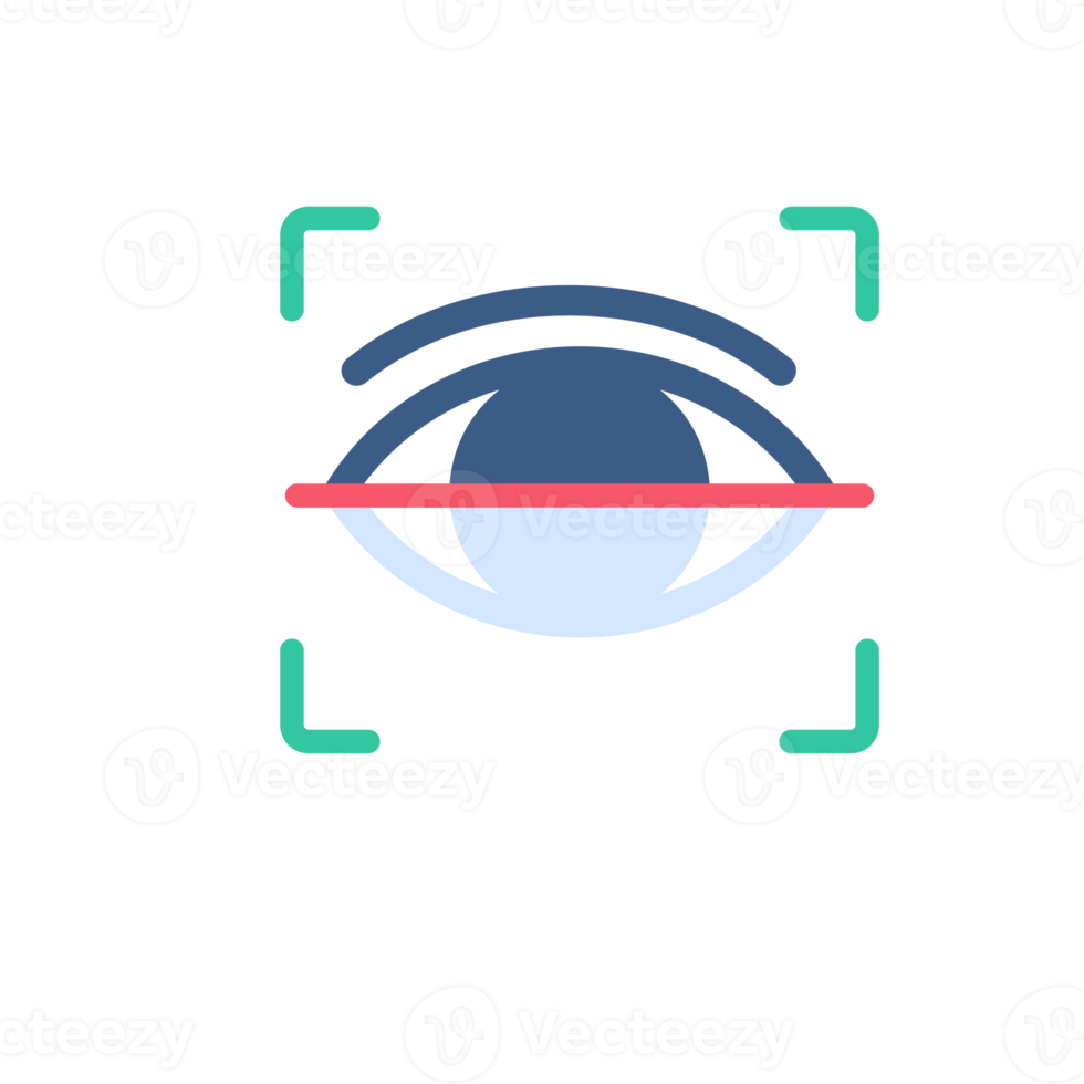 Identification by scanning the iris for data entry png