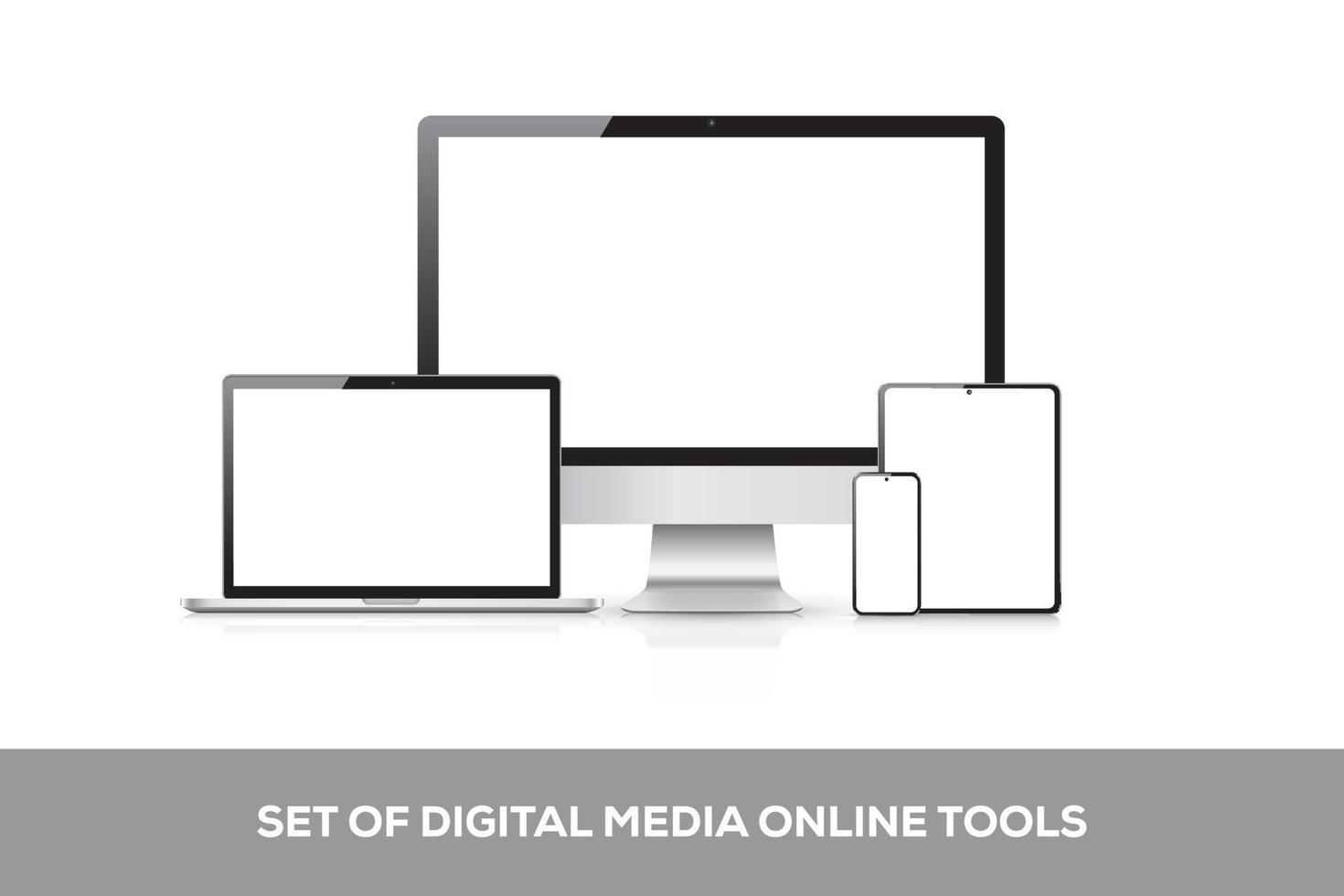 Set of digital media tools. EPS 10 Vector 14536911 Vector Art at Vecteezy