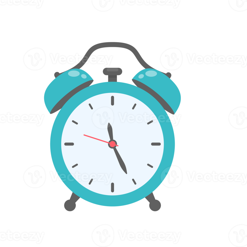 Loud alarm clock alerts wake up time and schedule. png