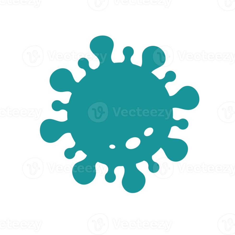 virus d'icônes covid-19 qui se propagent par la toux ou les éternuements design plat simple png