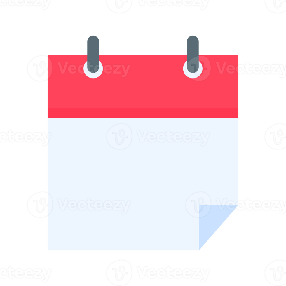 Calendar icon. A red calendar for reminders of appointments and important festivals in the year. png