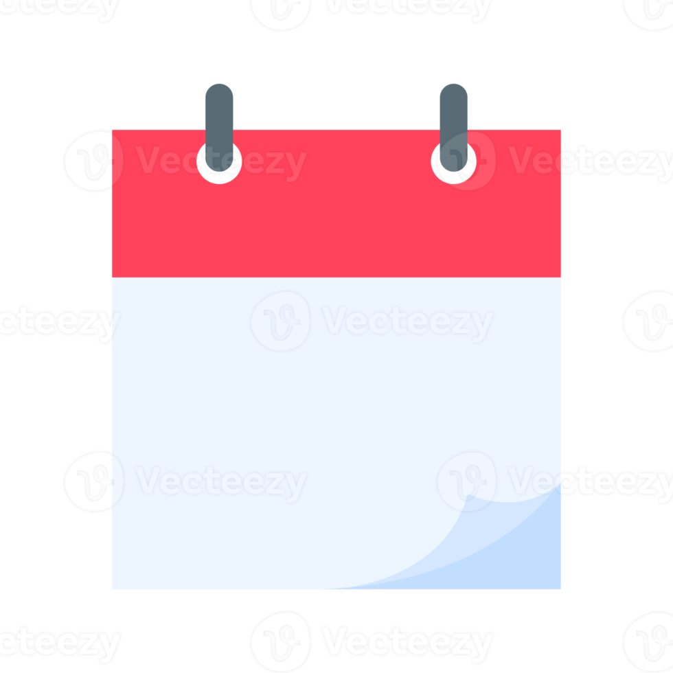 Calendar icon. A red calendar for reminders of appointments and important festivals in the year. png