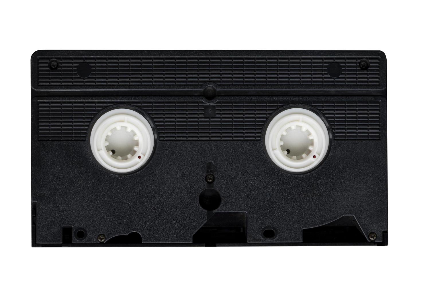 VHS video cassette tape isolated on white bakground witn clipping path photo