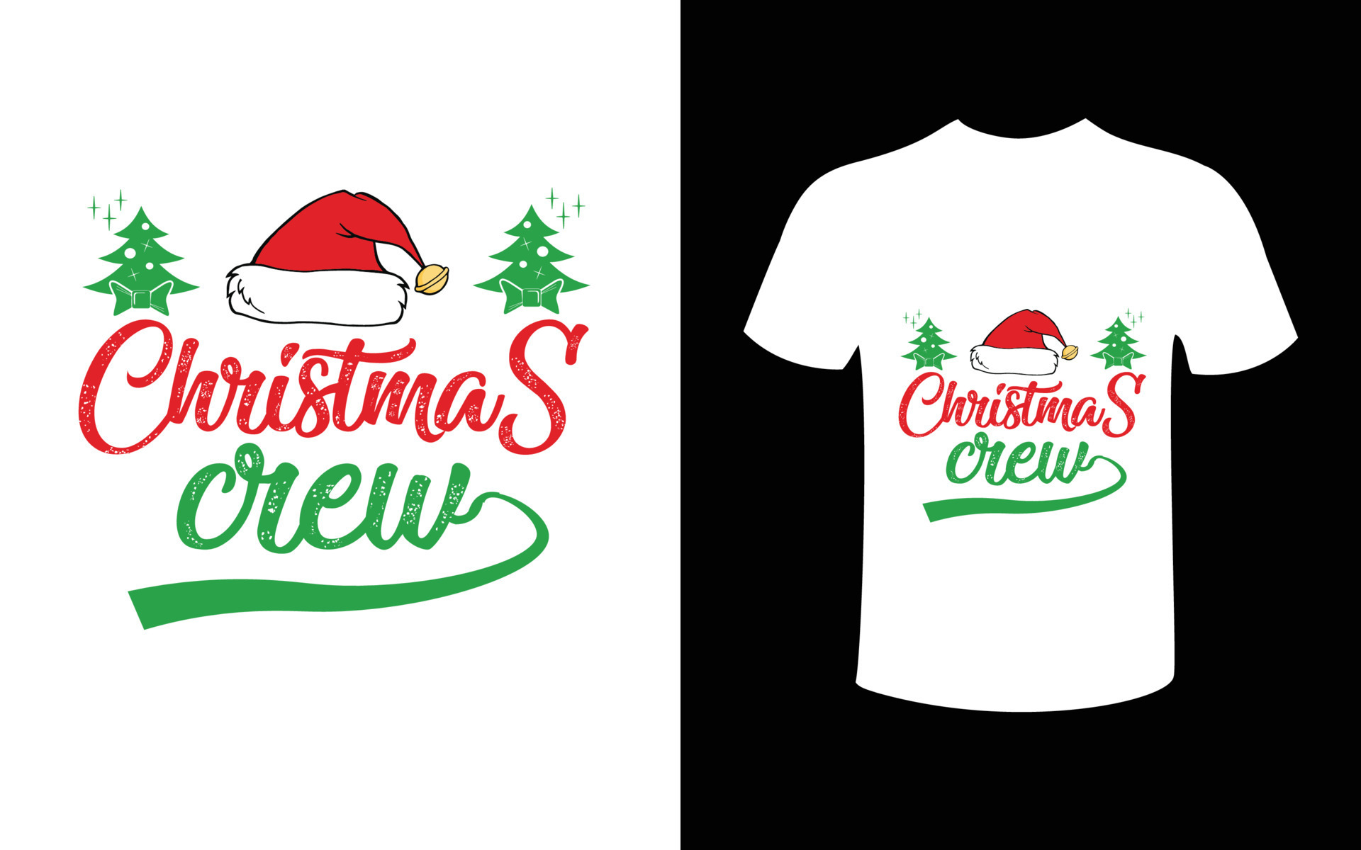 Christmas crew t-shirt design vector 14537494 Vector Art at Vecteezy