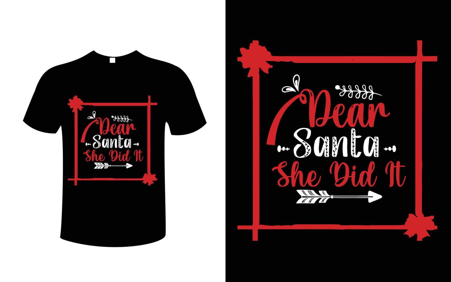 Christmas T-shirt design Free Vector