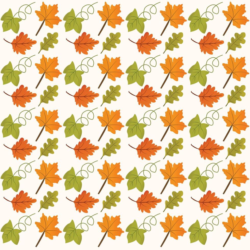 Fall leaves pattern vector