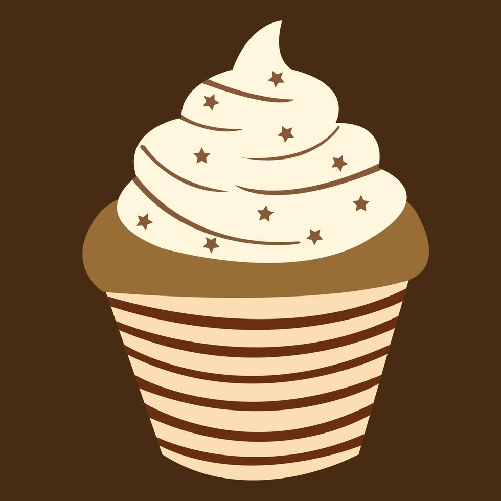 Coffee Cupcake Vector