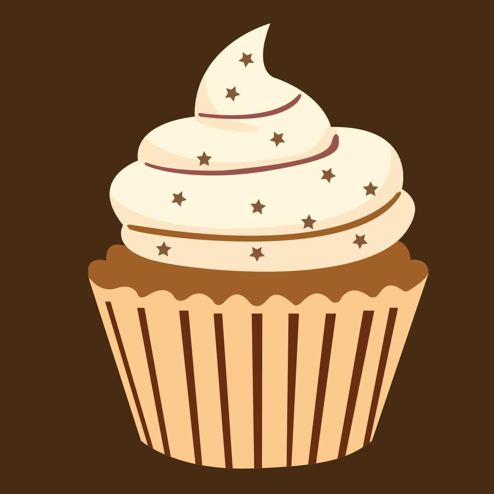 Coffee Cupcake Vector