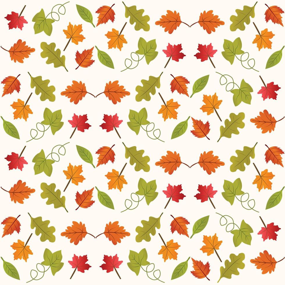 patrón de hojas de otoño vector