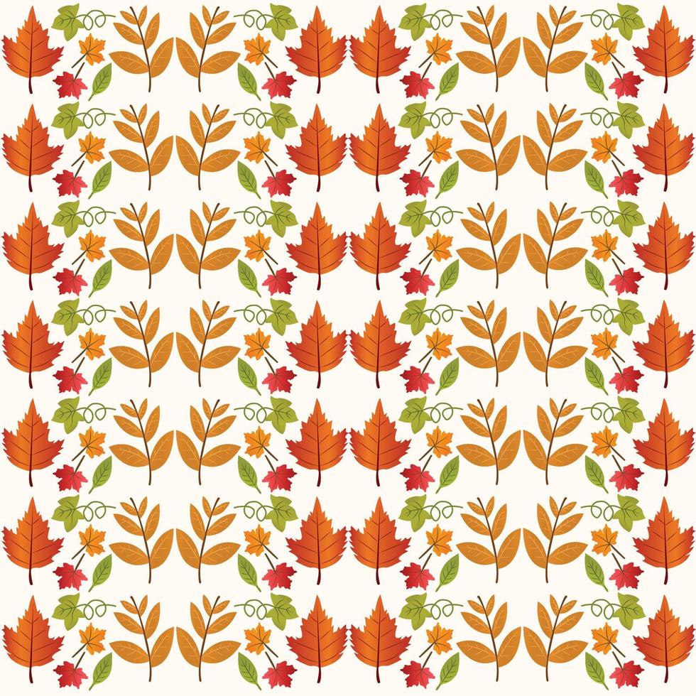 Fall leaves pattern vector