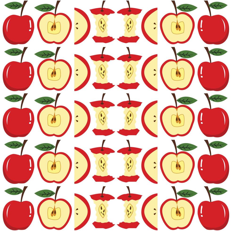 Apple seamless pattern vector