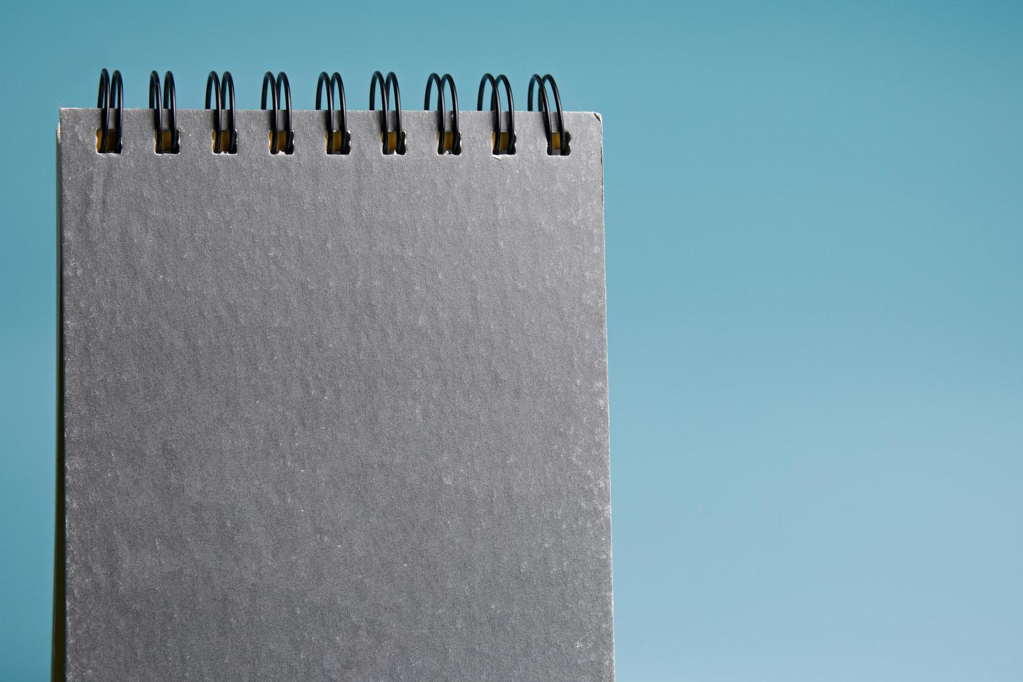 Blank notebook, spiral notebook  on background. with copy space photo