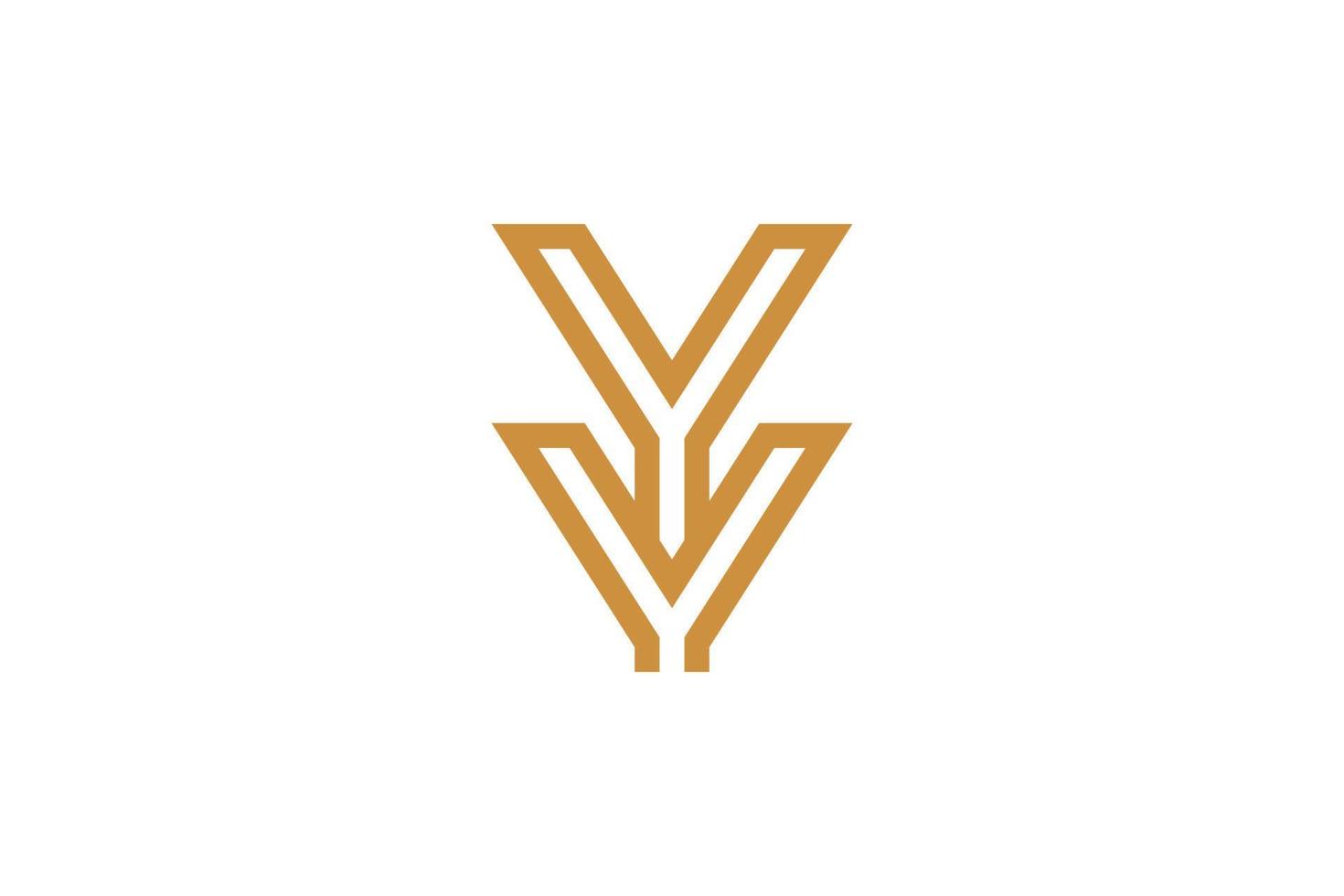 Simple and Modern Letter Y Monoline Logo vector