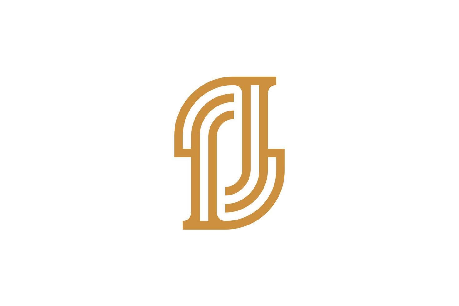 Initial P Monoline Logo Template vector