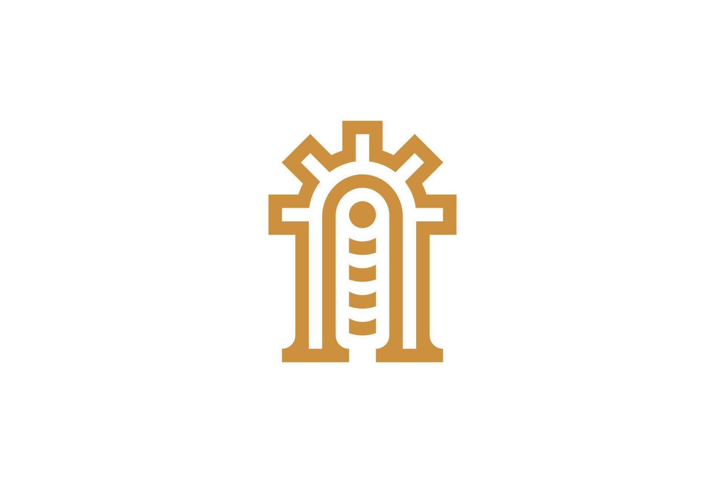 Initial P Monoline Logo Template vector