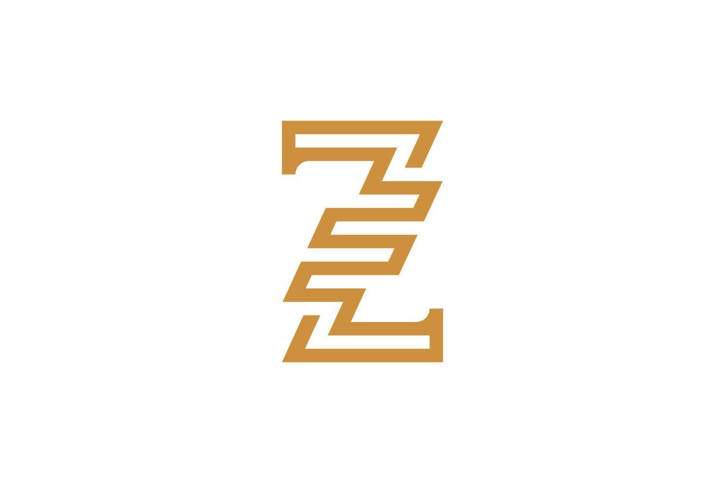 logotipo de monograma z inicial creativo vector