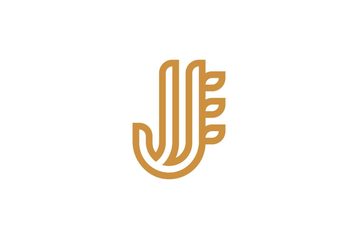 Luxury Letter J Logo vector